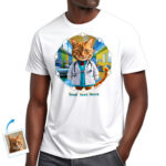 Custom Pet Doctor Gift T-Shirt for Pet-Loving Doctors, Nurses & Med Students - Premium Cotton DTG Personalized Photo Art Tee Pet www.customywear.com 4